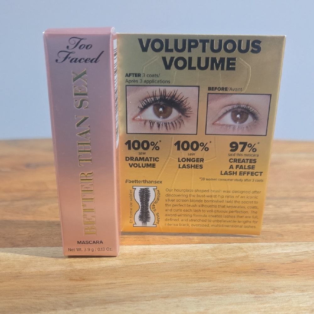 Too Faced Better Than Sex Mascara- Black Travel Size *NEW*